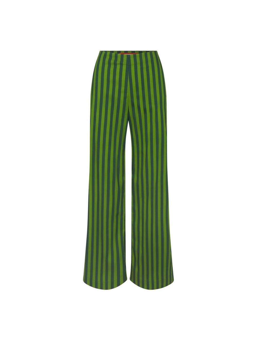 Simon Miller Green Striped Straight-Leg Pants